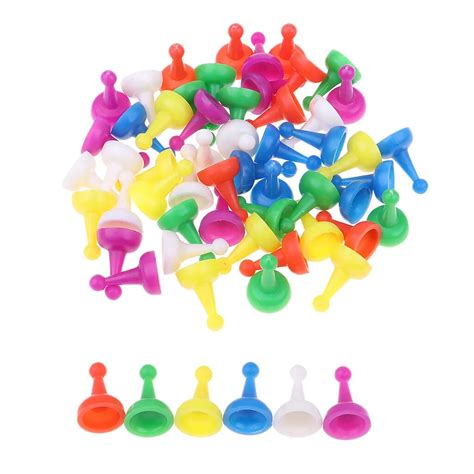 60pcpack Plastic Chess Pieces Chessman For Draughts Checkers Halma