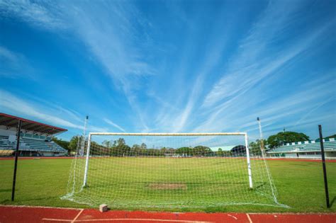 Premium Photo Stadium Soccer Goal Or Football Goal At Of Stadium With