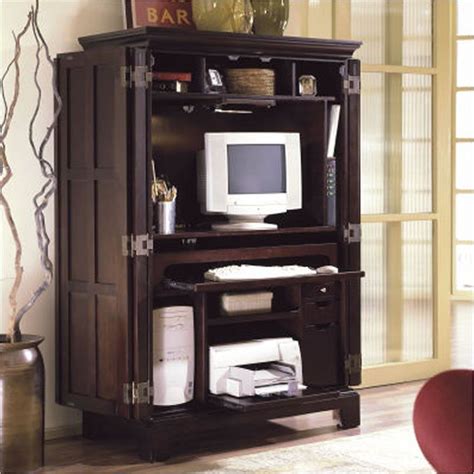 Riverside Furniture Crossings Wood Computer Armoire In Espresso With