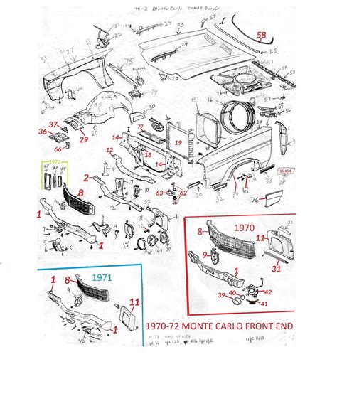 70 71 72 MONTE CARLO FRONT END – Chicago Muscle Car Parts , Inc.