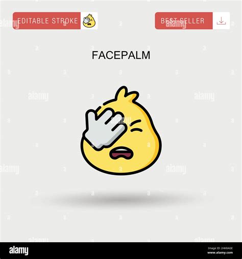 Facepalm Simple Vector Icon Stock Vector Image And Art Alamy