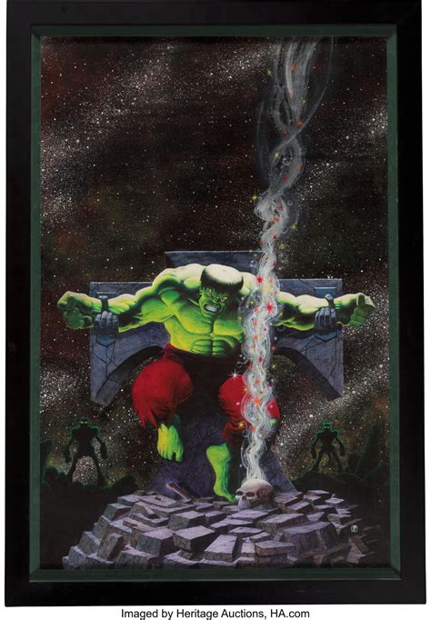 Jim Starlin Rampaging Hulk 4 Original Cover Painting At Auction