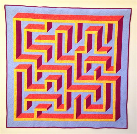 Wall 3d Maze Labyrinth Quilt Pattern Pdf Hidden Paths