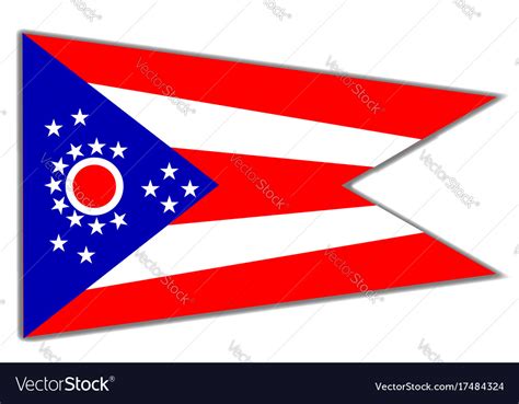 Ohio State Flag Royalty Free Vector Image Vectorstock