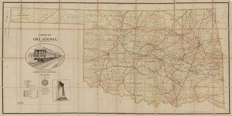 Railroad Map Of Oklahoma 1911 Barry Lawrence Ruderman Antique