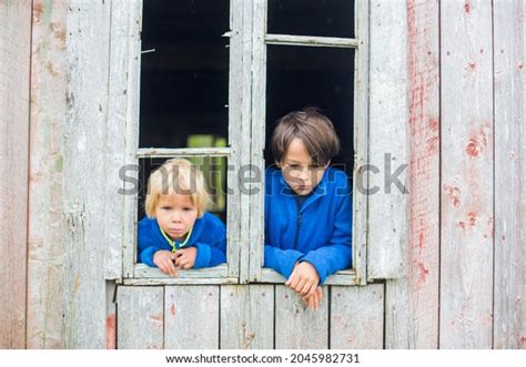 Sad Children Looking Out Window Old Stock Photo 2045982731 Shutterstock