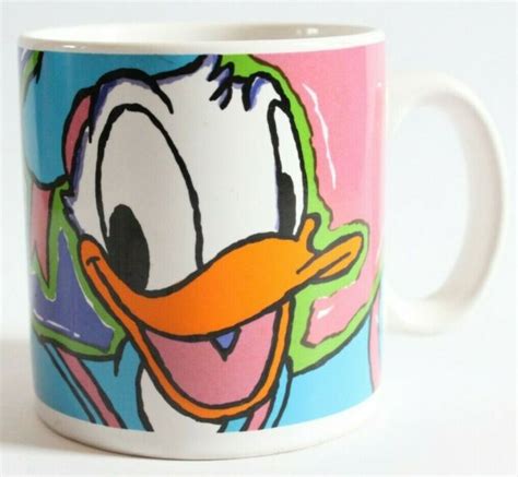 Vtg Retro Walt Disney Donald Duck Coffee Cup Mug Applause Inc 12 Oz Ebay