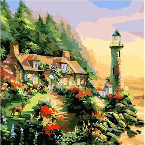 Lansscape Painting By Numbers Diy Handpainted Digital Wall Atrs