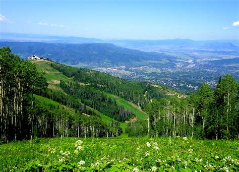 The View From Steamboat Ski Area In Steamboat Springs Colorado