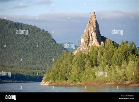 Rock At Kolyma River Coast Yakutia Russia Stock Photo Alamy