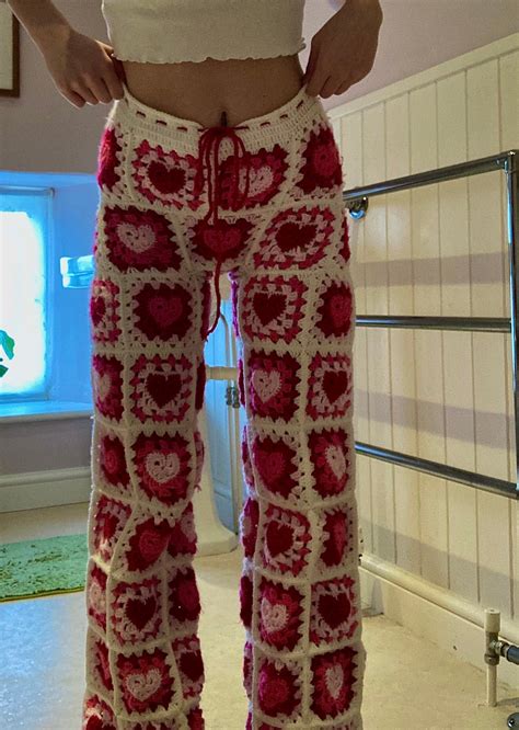 Crochet Granny Square Trousers Etsy
