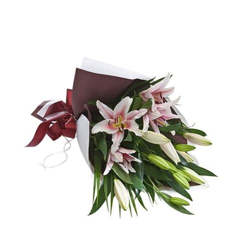 Pink Oriental Lily Bouquet Perth Pink Oriental Lilies Perth