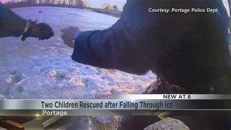 Two Children Rescued After Falling Through Ice Youtube