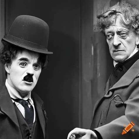 Doctor Who Meets Charlie Chaplin In A Retro Scene