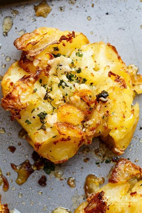 I used a traditional method: Crispy Garlic Butter Parmesan Smashed Potatoes are fluffy ...