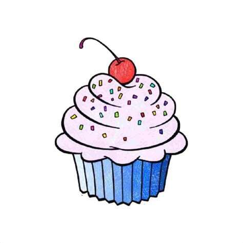 Simple Cupcake Drawing At Explore Collection Of