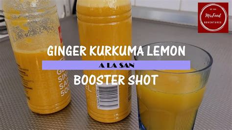 Ginger Kurkuma Lemon Booster Shot Gezonde Gember Turmeric Citroen