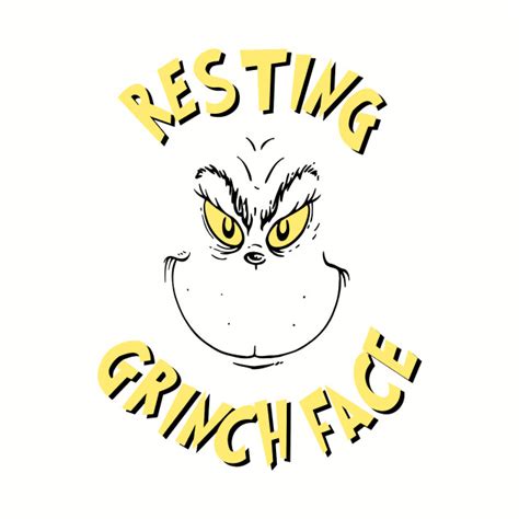 Resting Grinch Face Christmas Long Sleeve T Shirt Teepublic