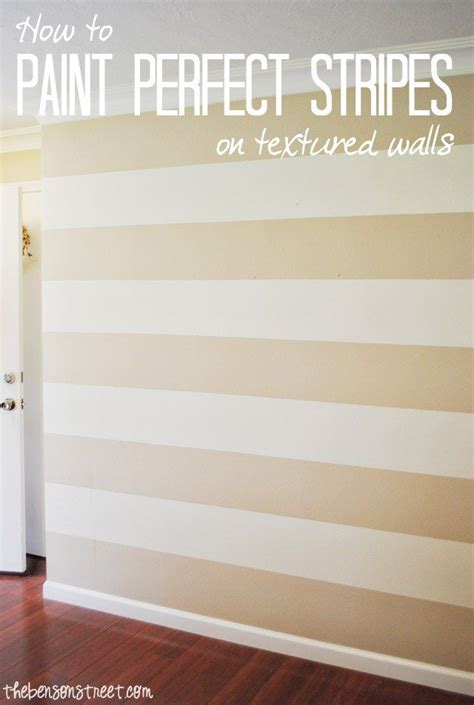 Easy Step By Step Instructions For Painting Perfect Stripes On Textured