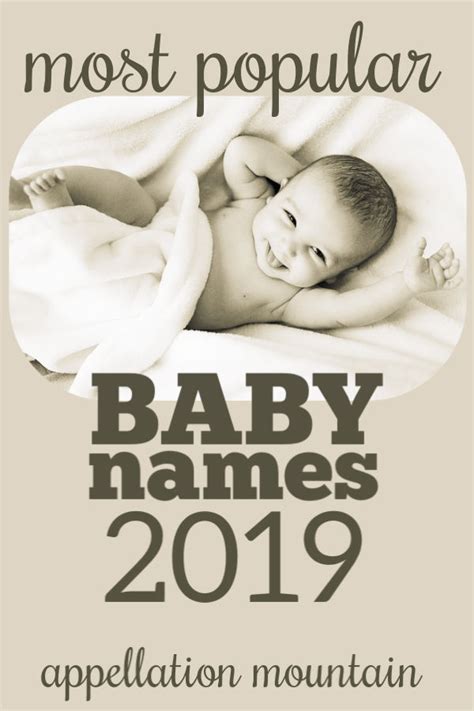 Most Popular Names 2019 Maisie And Cove Appellation Mountain