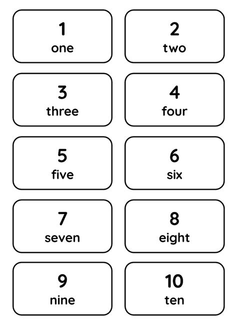 Numbers 1 100 Number Words Flash Cards Printable Worksheet