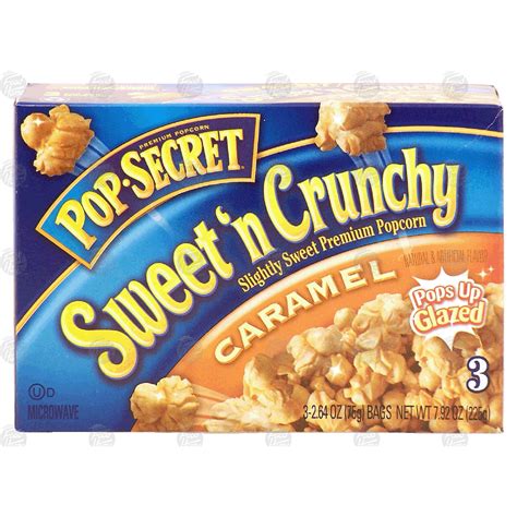 Pop Secret Sweetn Crunchy Caramel Popcorn Pops Up Glazed 3 2792oz