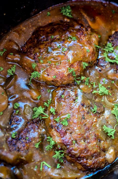 Slow Cooker Salisbury Steaks And Gravy My Incredible Recipes