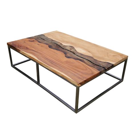 One of the most exciting things about moving to denver is that i now have access to more live edge slab material. Torrance Iron Base Natural Live Edge Coffee Table