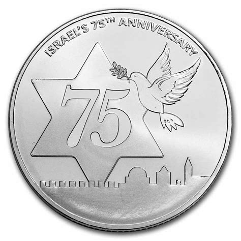 Buy 2023 1 Oz Silver Round Holy Land Mint Dove Of Peace 75th Anniv