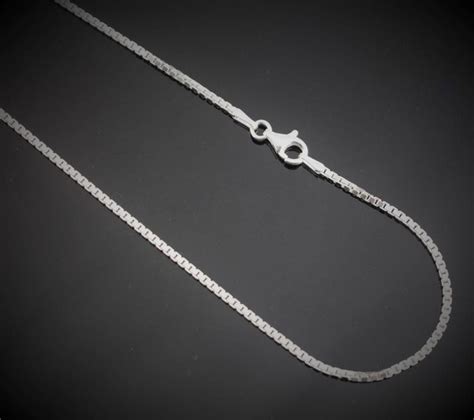 Sterling Silver Box Chain 16mm Necklace 161820222430 Etsy