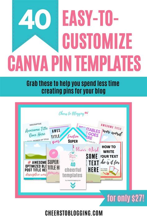 Tired Of Creating Pinterest Pins From Scratch Get These 40 Canva Pin