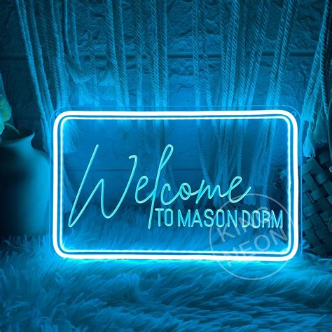 Welcome To Our Dorm Neon Signpersonalized Your Name Dorm Room Sign