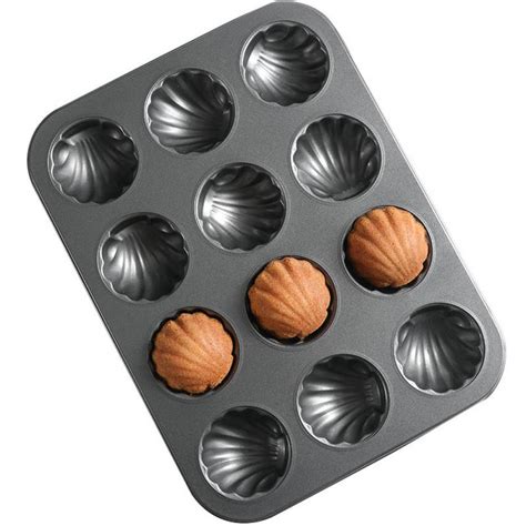 pan shell baking madeleine carbon steel mold cake shallow diy muffin stick shaped non cavity cookie molds tin sheets madeline
