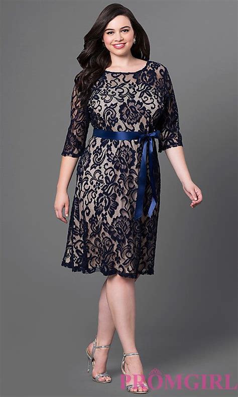 Style Sf 8791p Detail Image 1 Evening Dresses Plus Size Short Lace