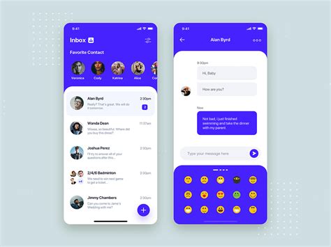 Messenger Mobile App UI Kit Template UpLabs