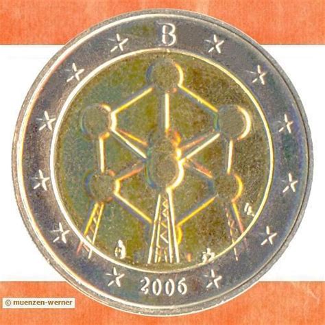 Sondermünzen Belgien 2 Euro Münze 2006 Atomium Sondermünze Zwei