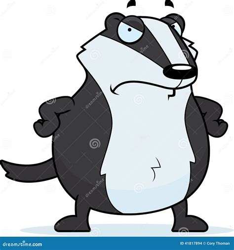 Cartoon Badger Angry Stock Vector Image 41817894