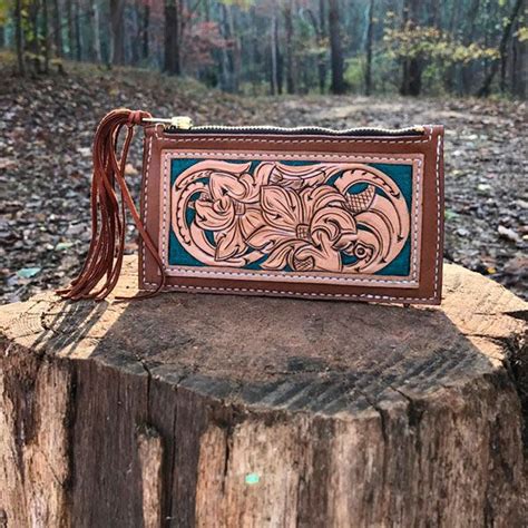 Tooled Leather Wallets By 76 And Riveted Leather Company Cowgirl