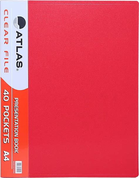 ملف لحفظ الاوراق مقاس A4 لون ازرق، بسعة 40 ملف شفاف، من اطلس Atcl007