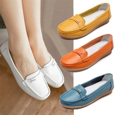 2016 Genuine Leather White Nurse Shoes Woman Solid Color Soft
