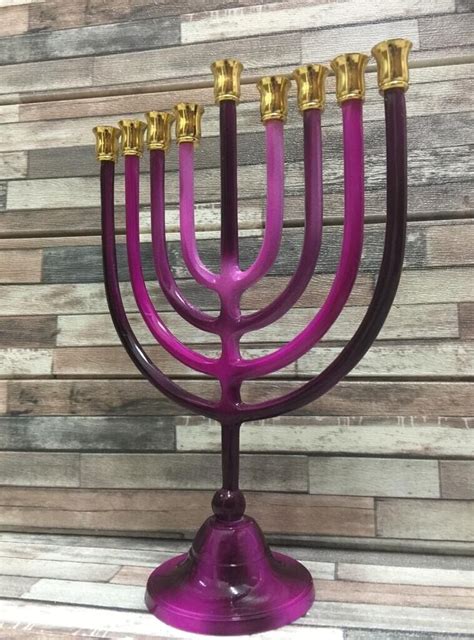 Aluminium Hanukkah Menorah With 9 Candle Holders Chanukah Menora Jewish