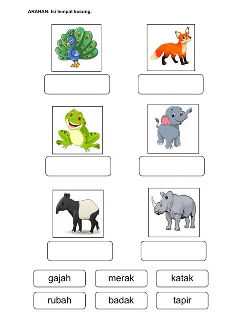 Suku Kata Kvkvk Interactive Worksheet Activities For 5 Year Olds