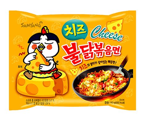 Samyang Cheese Hot Chicken Ramen Korean Stir Fried Noodle 494 Oz Pack