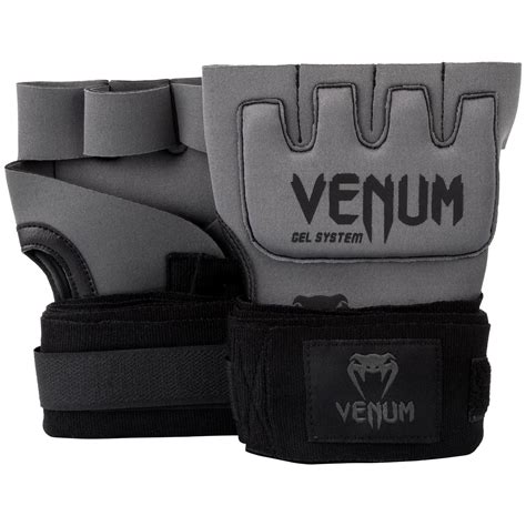Venum Kontack Gel Glove Wraps Greyblack Asd Fight Proshop