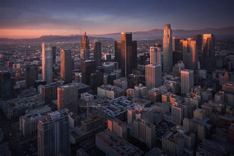 Aerial Cityscape Los Angeles On Behance
