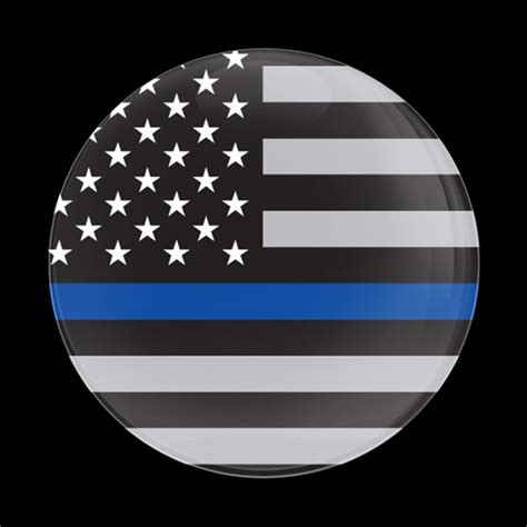 Dome Badge Thin Blue Line Flag Us