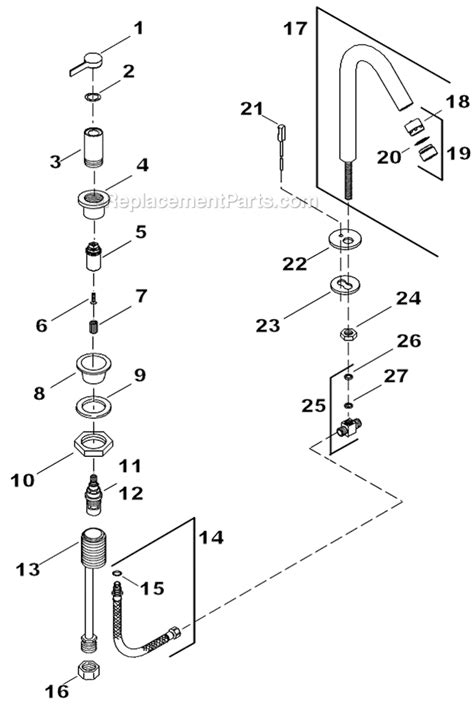 Kohler fairfax faucet parts diagram. Kohler K-942-4 Parts List and Diagram : eReplacementParts.com