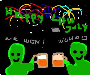 Independence Day Alternate Ending Aliens Win Drawception