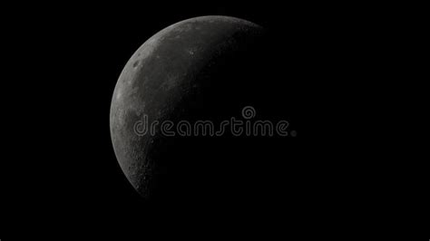 Moon Phases Northern Hemisphere Time Lapse Rendered Video Moon