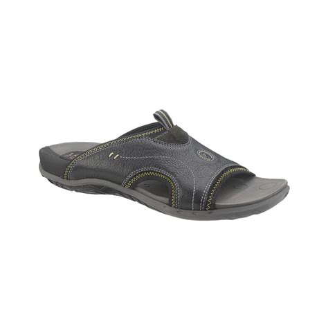 30% off select women's sandals: Hush Puppies Abate Slide Sandals in Black Leather (Black) for Men - Lyst
